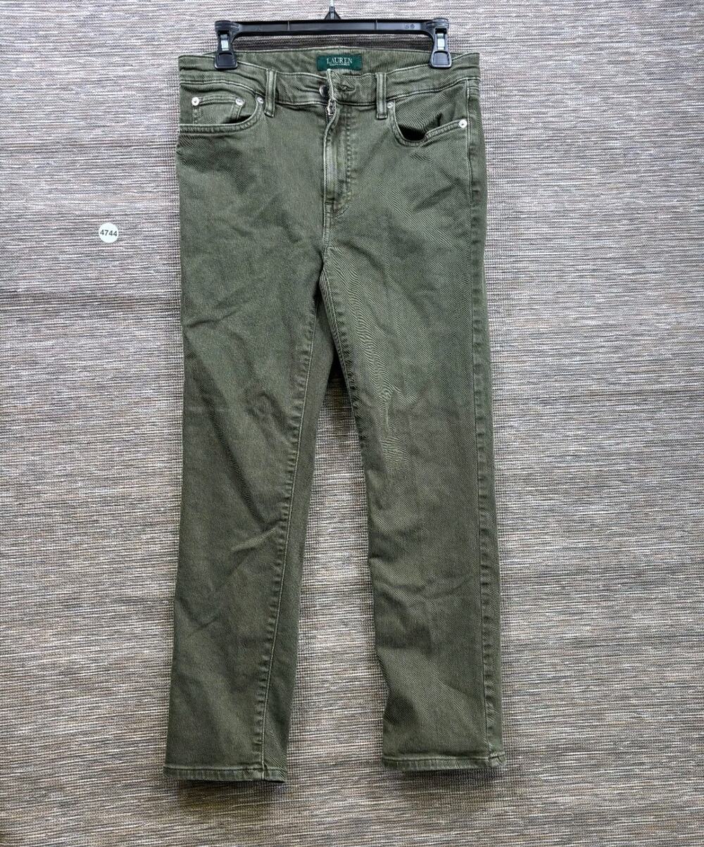 Lauren Ralph Lauren Skinny Jeans Womens Green Size 6 Denim Stretch 5-Pocket